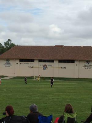 View from the soccer fields