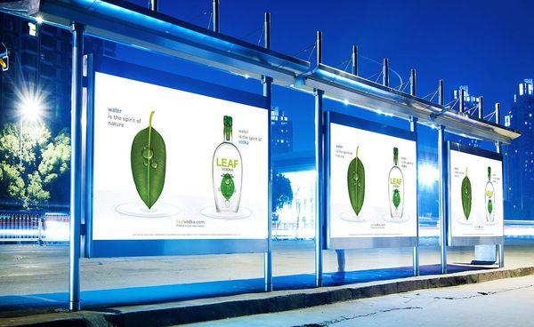 Leaf vodka outdoor advertisements