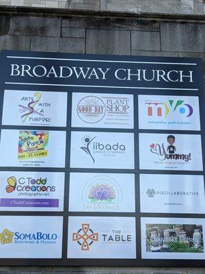 Broadway partners with these social organizations.