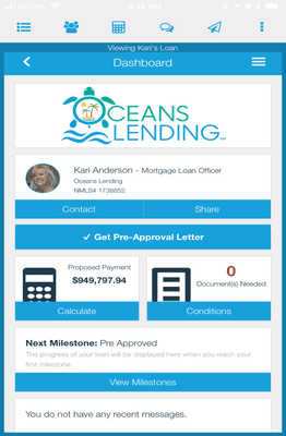 Dedicated loan app with Pre-Qual feature for Realtors