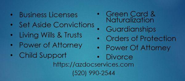 We offer these services and more!