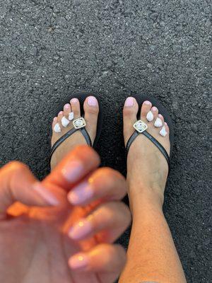 Mexico wedding pedi & mani done by Nancy