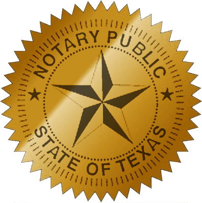 Commissioned as a Notary Public by the State of Texas since 1986.