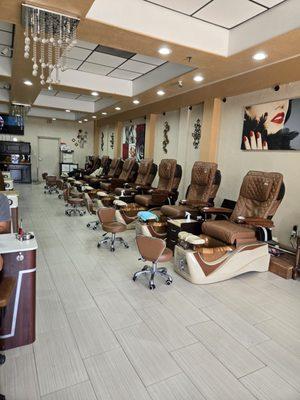 Interior pedicure area