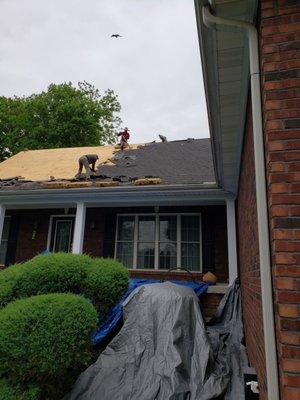 Removing my old roof.