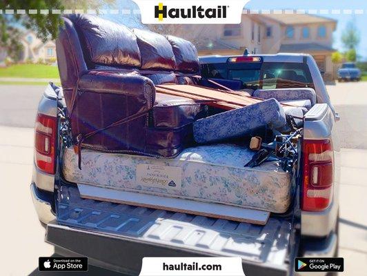 Have a bunch of junk lying around?  Or maybe your vehicle is too small. Haultail® will pick up all of your junk for you!