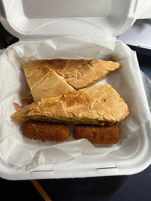 Cuban Sandwich and a couple of ham croquettes