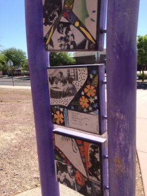 Cool art panels on the arch