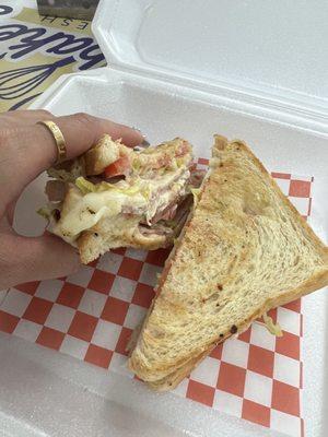 Jamon & queso sandwich