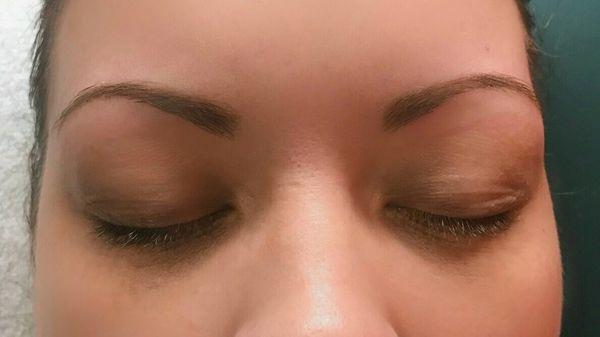 Eyebrow tinting!