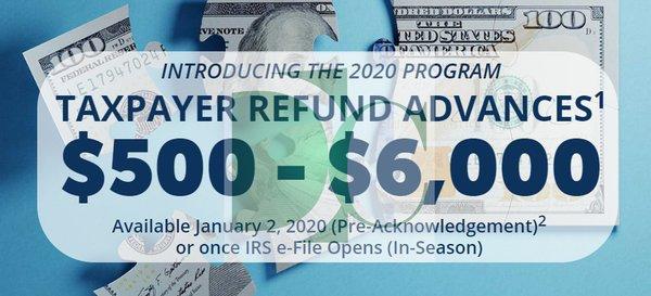 Refund advance program