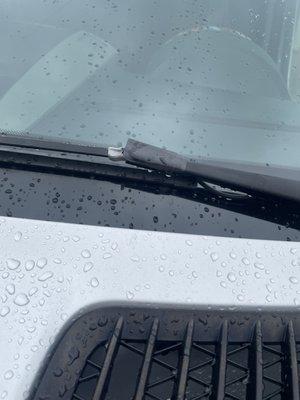 "Fixed" wild shield wiper. They put a different color tape over it.