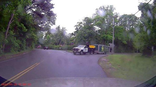 Joyce Landscaping on wrong side of Island - Blocking Road on Lowell Ave, Cotuit, MA