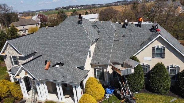 Storm damage allowed this new roof to be insurance approved!