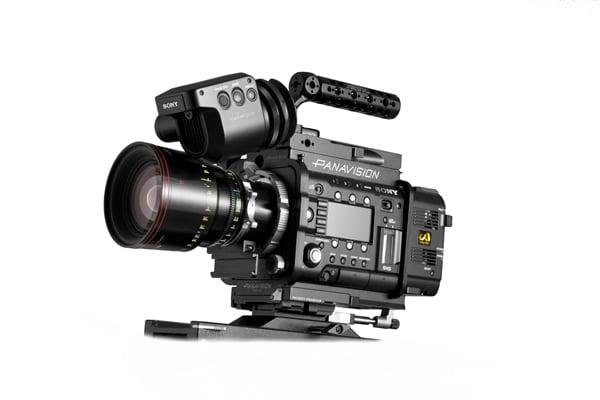 The Sony F55 digital camera outfitted with Panavision accessories and lenses.