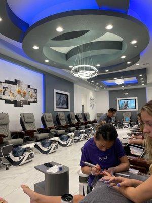 Pedicure area