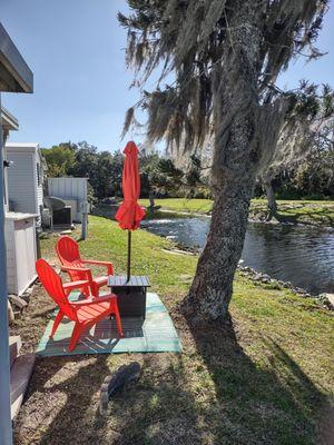 Relax out back on the Pond !