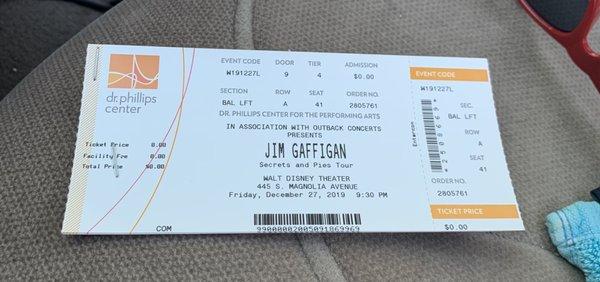 Jim Gaffigan tickets. 7/18/19