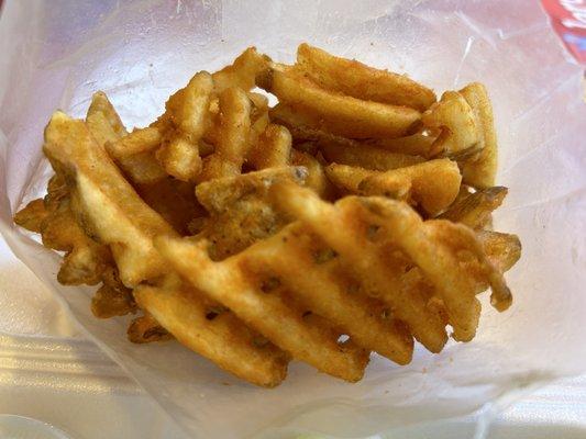 Waffle Fries - doesn't look like a big portion in this picture, but you get a good amount.