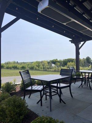 Patio seating.