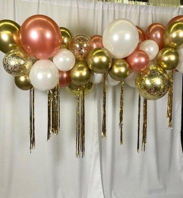 6 ft Helium organic garland. Great for Zoom meeting / events