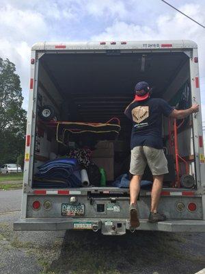 Rory loading up the truck