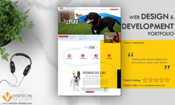 Website modification work for a famous dog daycare and boarding website.