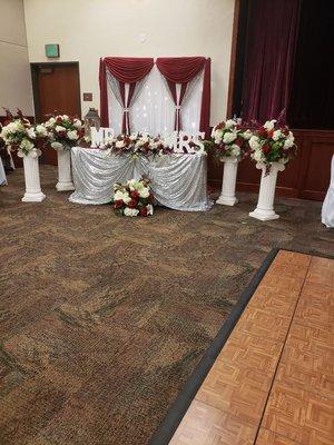 Dance floors, Mr&Mrs backdrops FreshFlowers centerpieces and More...