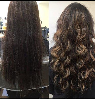 Golden balayage