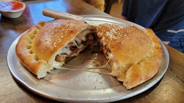 Chicken, Mushroom, Caramelized Onion, Ricotta Calzone