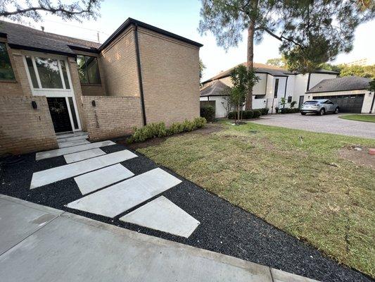 Sidewalk with gravel