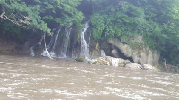 Waterfall along the route