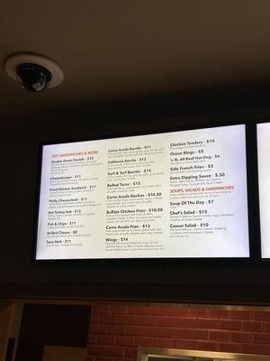 Menu as of 4/17/23