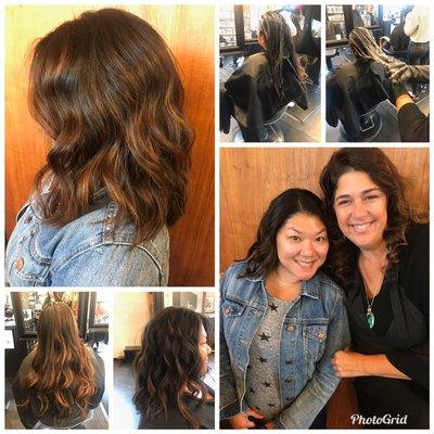 Balayage on brunette