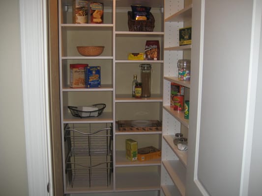 Pantry with baskets