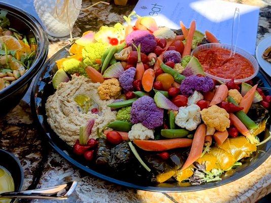 Crudites & Mediterranean Dips Platter, Pita.