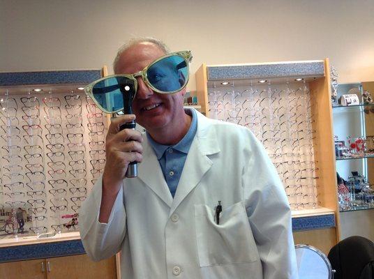 Dr. Gist is a big kid who cares about all his patients eyes.