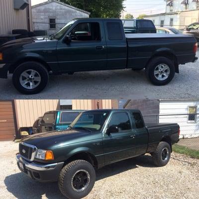 Before and after "lift kit"