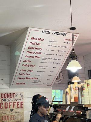 Inside menu