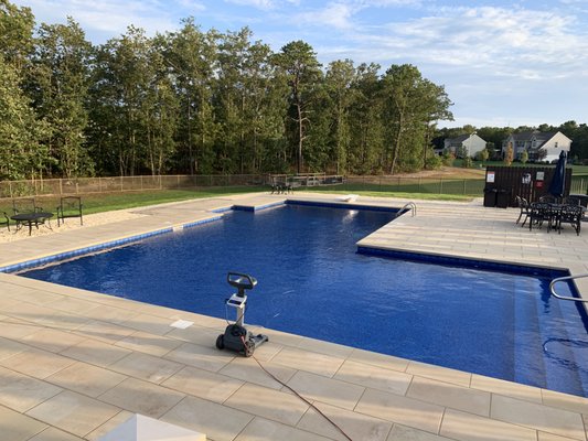 Pavers and coping around pool