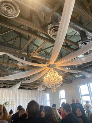 Wedding venue chandelier