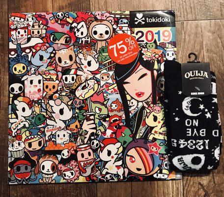 Love this store! Ouija knee high sox & Tokidoki