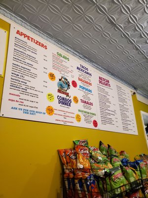 Menu board