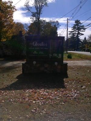 Sign at the top of the road