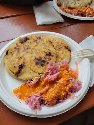 Chicharron con queso, at common fields