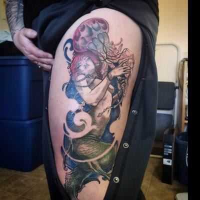 Mermaid full color leg piece