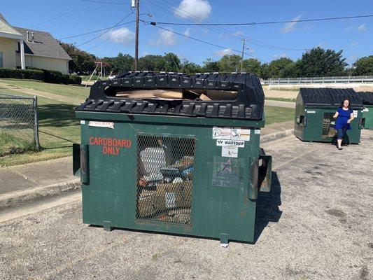 Cardboard only dumpster.