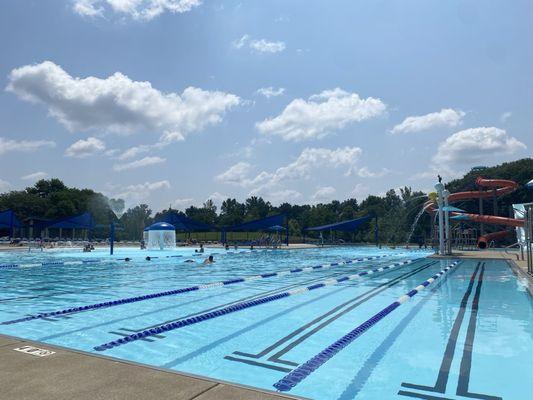 The pool area.  It was very nicely monitored by several lifeguards.