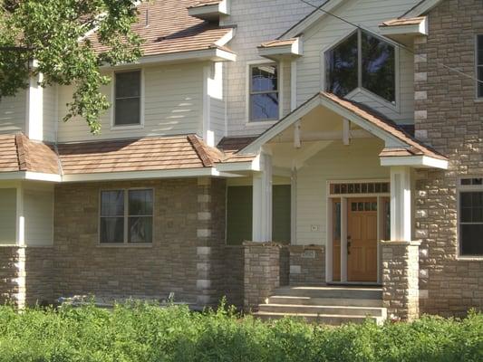 This roof blends well with the home and the home makes the roof look GREAT!