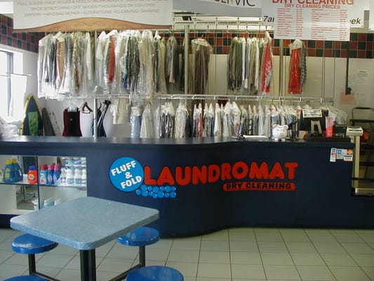 Our front register and dry cleaning rack.
www.fluffandfoldlaundromat.com